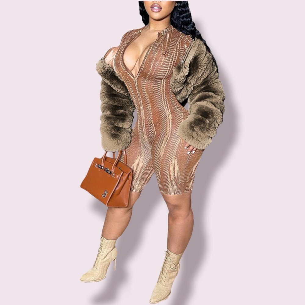 Crop Fur Jacket - Picture 3 of 3